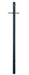 Acclaim Lighting - 96-320BK - 7 ft. Smooth with Crossarm and Photocell Lamp Post - Direct Burial Lamp Posts - Matte Black