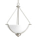 Progress Lighting - P3912-09 - Three Light Inverted Pendant - Bravo - Brushed Nickel