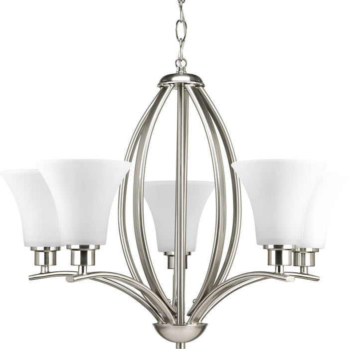Five Light Chandelier from the Joy collection in Brushed Nickel finish