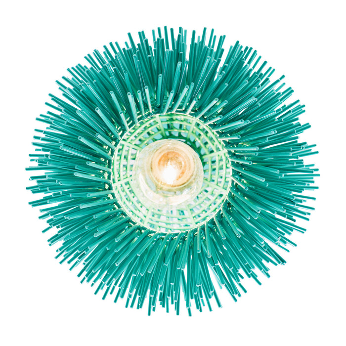 One Light Mini Pendant from the Urchin collection in Aqua Velvet finish
