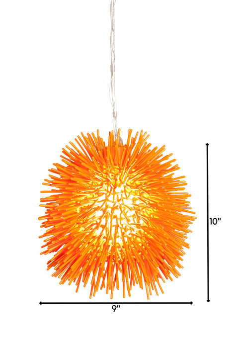 One Light Mini Pendant from the Urchin collection in Electric Pumpkin finish
