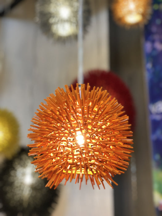 One Light Mini Pendant from the Urchin collection in Electric Pumpkin finish