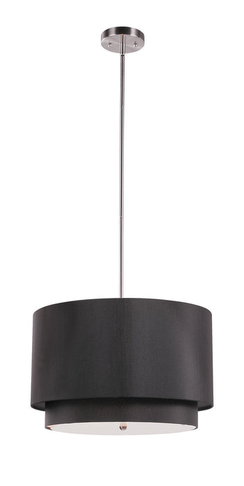 Trans Globe Imports - PND-802 BK - Three Light Pendant - Schiffer - Brushed Nickel