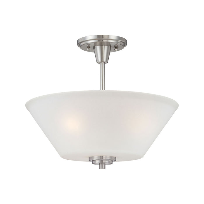 Two Light Pendant from the Pittman collection in Brushed Nickel finish