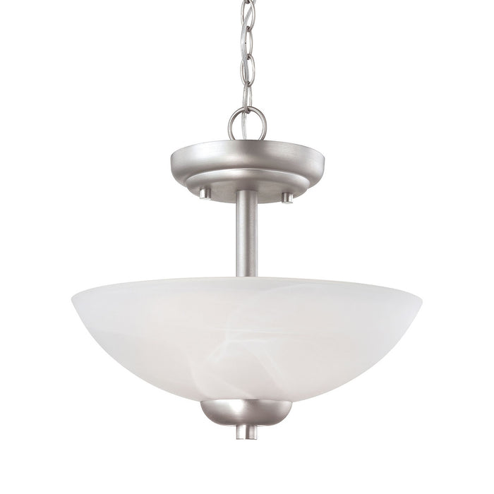 Two Light Pendant from the Tia collection in Matte Nickel finish