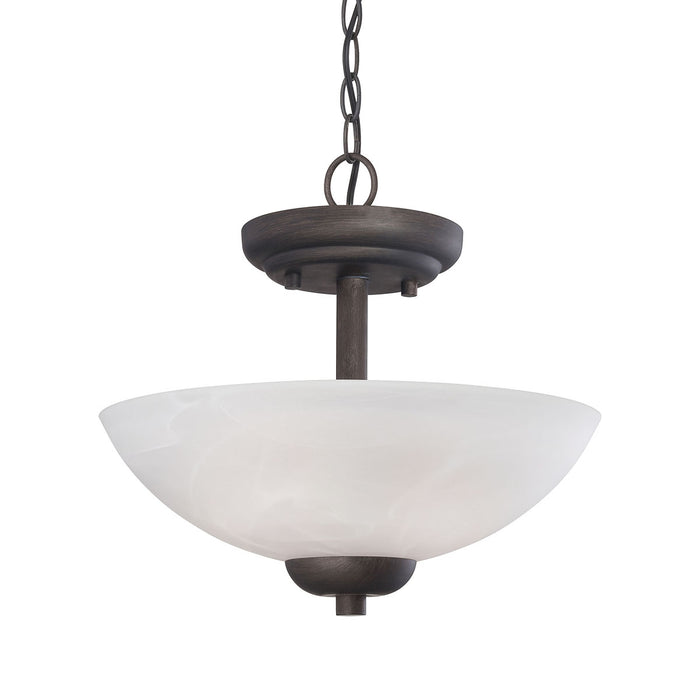 Two Light Pendant from the Tia collection in Painted Bronze finish