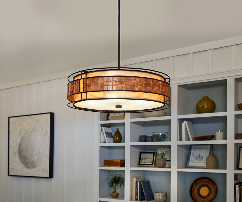 Four Light Pendant from the Laguna collection in Renaissance Copper finish