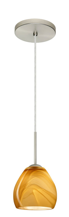 Besa - 1BT-4122HN-SN - One Light Pendant - Bolla - Satin Nickel