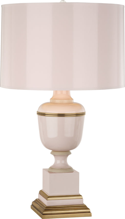 Robert Abbey - 2602 - One Light Table Lamp - Annika - Blush Lacquered Paint w/ Natural Brass/Ivory Crackle