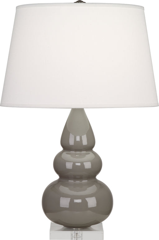 Robert Abbey - A289X - One Light Accent Lamp - Small Triple Gourd - Smoky Taupe Glazed Ceramic w/ Lucite Base