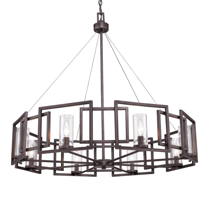 Eight Light Chandelier from the Marco collection in Gunmetal Bronze finish