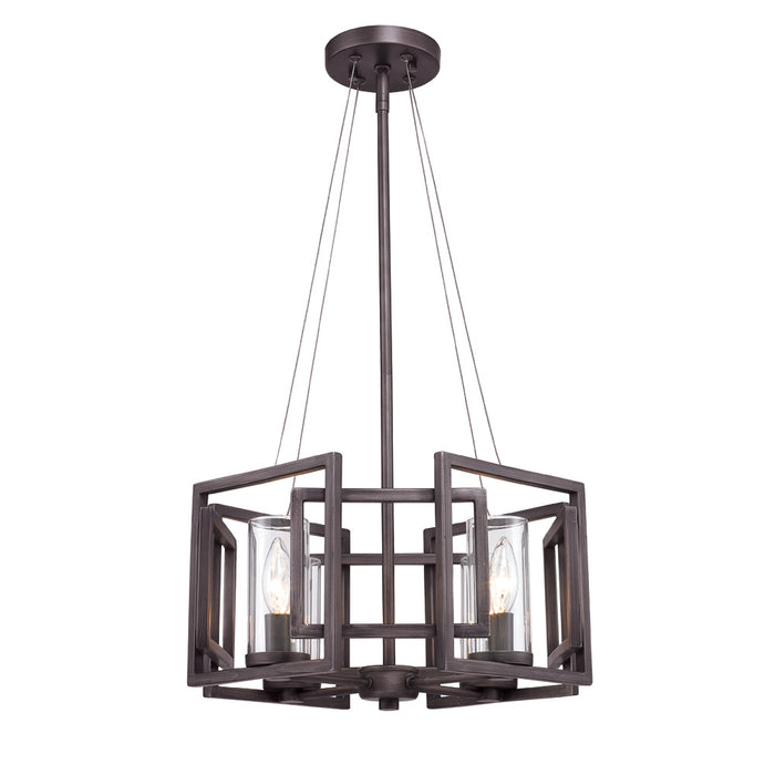 Four Light Semi-Flush Mount from the Marco collection in Gunmetal Bronze finish