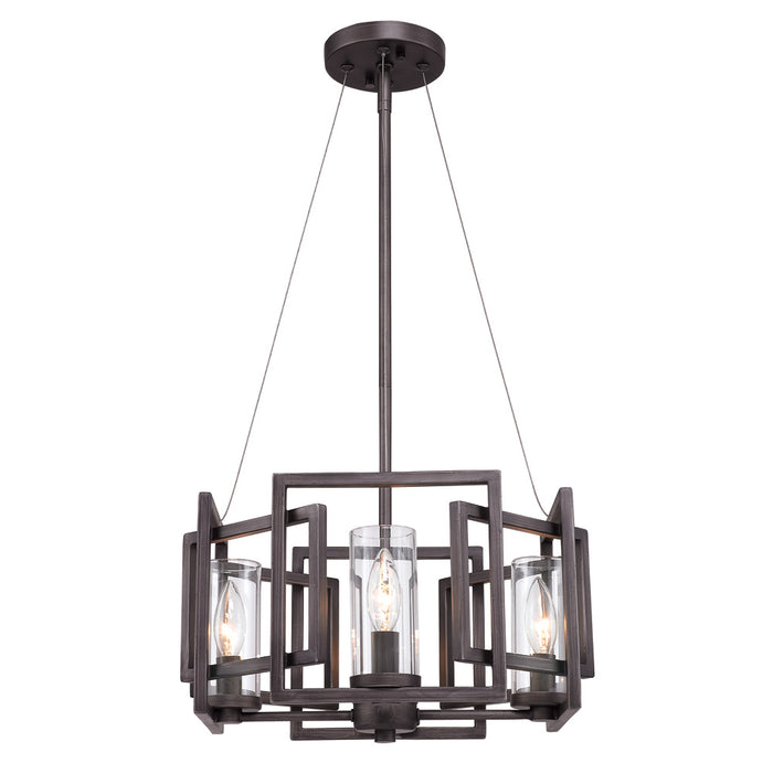 Four Light Semi-Flush Mount from the Marco collection in Gunmetal Bronze finish