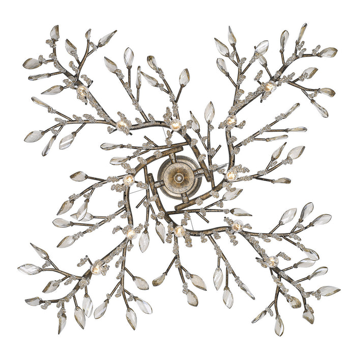 12 Light Chandelier from the Autumn Twilight collection in Mystic Gold finish