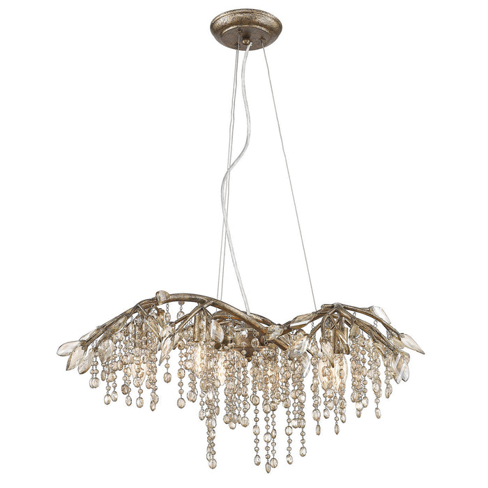Six Light Chandelier from the Autumn Twilight collection in Mystic Gold finish