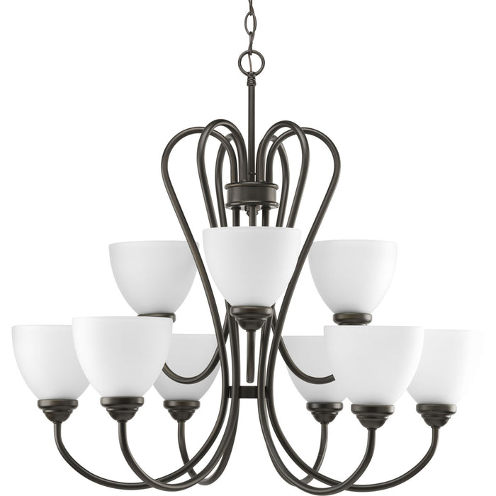 Progress Lighting - P4668-20 - Nine Light Chandelier - Heart - Antique Bronze