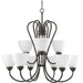 Progress Lighting - P4668-20 - Nine Light Chandelier - Heart - Antique Bronze