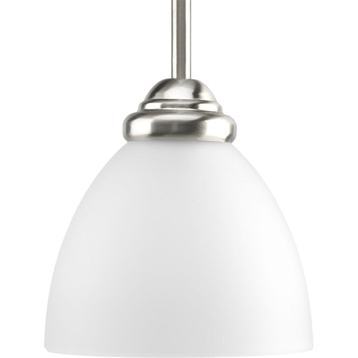 Progress Lighting - P5131-09 - One Light Mini Pendant - Heart - Brushed Nickel