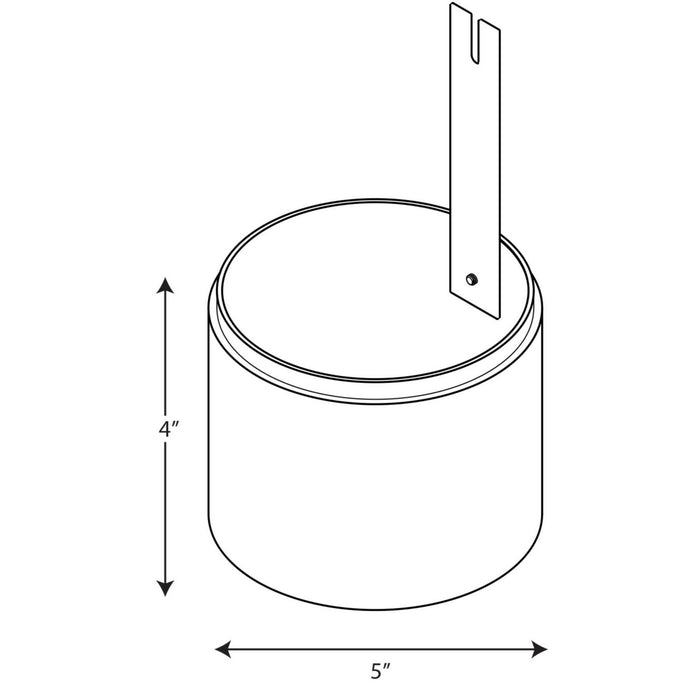 Shield from the Cylinder collection in White finish