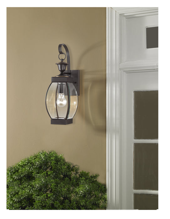 Two Light Outdoor Wall Lantern from the Oasis collection in Medici Bronze finish