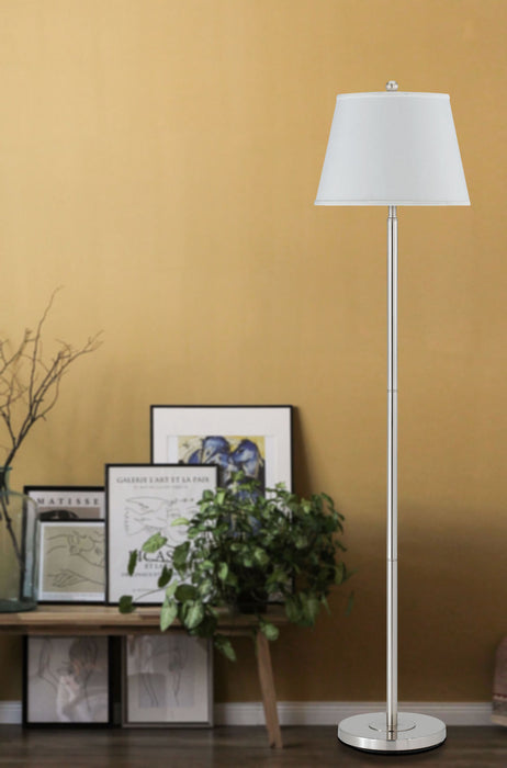 One Light Floor Lamp from the Andros collection in Brushed Steel finish