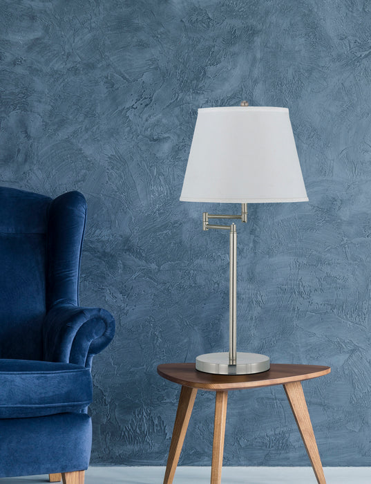 One Light Table Lamp from the Andros collection in Brushed Steel finish