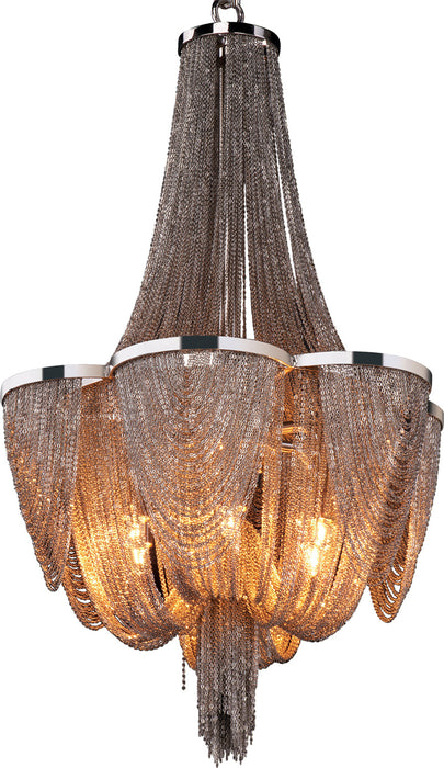 Maxim - 21464NKPN - Six Light Chandelier - Chantilly - Polished Nickel