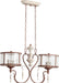 Quorum - 6552-6-56 - Six Light Island Pendant - La Maison - Manchester Grey w/ Rust Accents
