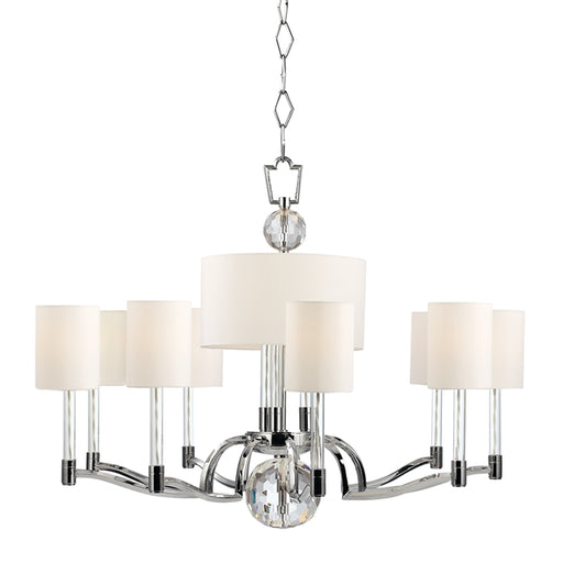 Hudson Valley - 3009-PN - 12 Light Chandelier - Waterloo - Polished Nickel