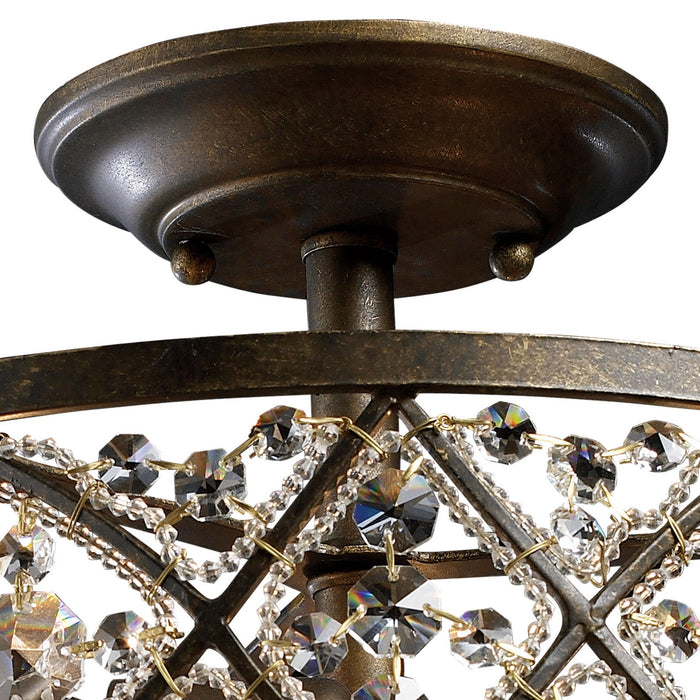 Four Light Semi Flush Mount from the Amherst collection in Antique Bronze finish