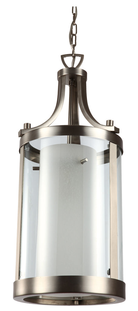 DVI Lighting - DVP9011BN-OP - Two Light Pendant - Essex - Buffed Nickel w/ Half Opal Glass
