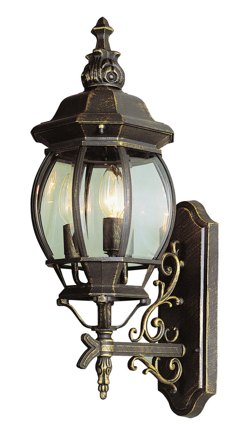 Trans Globe Imports - 4051 BG - Three Light Wall Lantern - Francisco - Black Gold