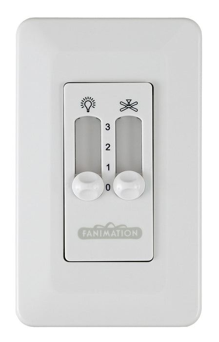 Fanimation - CW2WH - Wall Control Non-Reversing - Fan Speed and Light - Controls - White