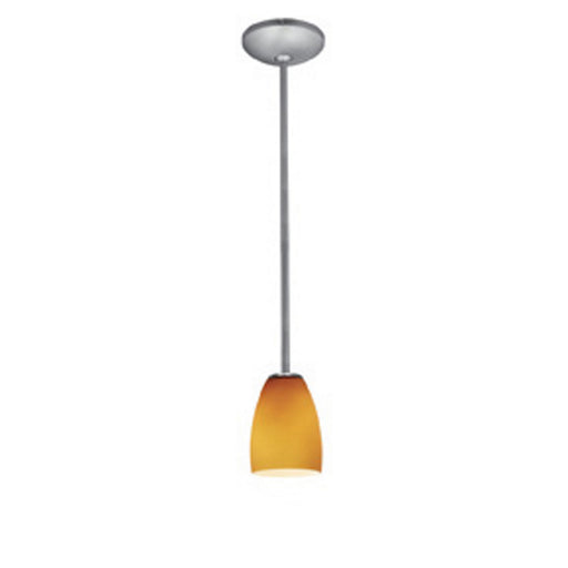 Access - 28069-1R-BS/AMB - One Light Pendant - Sherry - Brushed Steel
