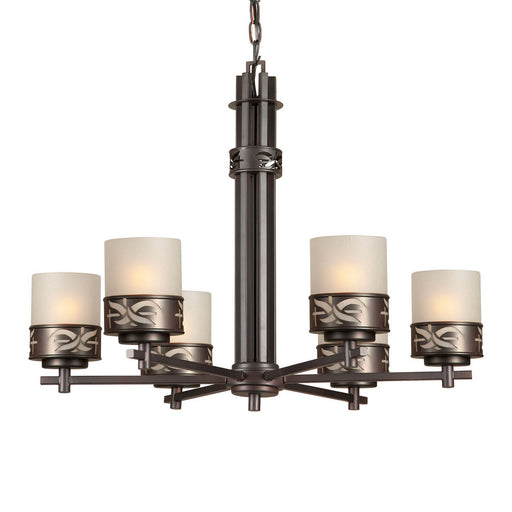 Forte - 2534-06-32 - Six Light Chandelier - Antique Bronze