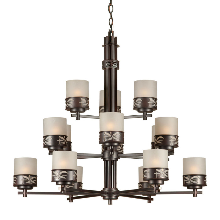 Forte - 2534-15-32 - 15 Light Chandelier - Antique Bronze