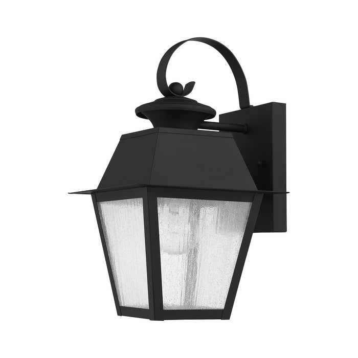 One Light Outdoor Wall Lantern from the Mansfield collection in Black finish