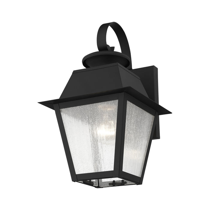 One Light Outdoor Wall Lantern from the Mansfield collection in Black finish