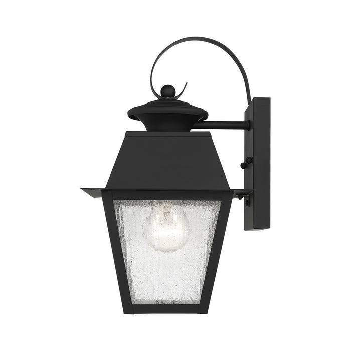 One Light Outdoor Wall Lantern from the Mansfield collection in Black finish