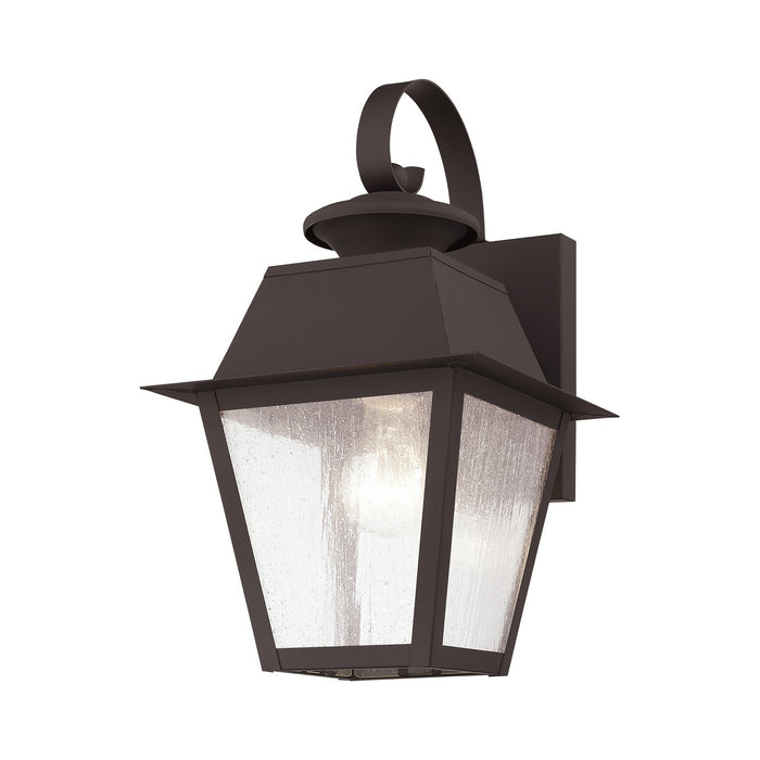 One Light Outdoor Wall Lantern from the Mansfield collection in Bronze finish
