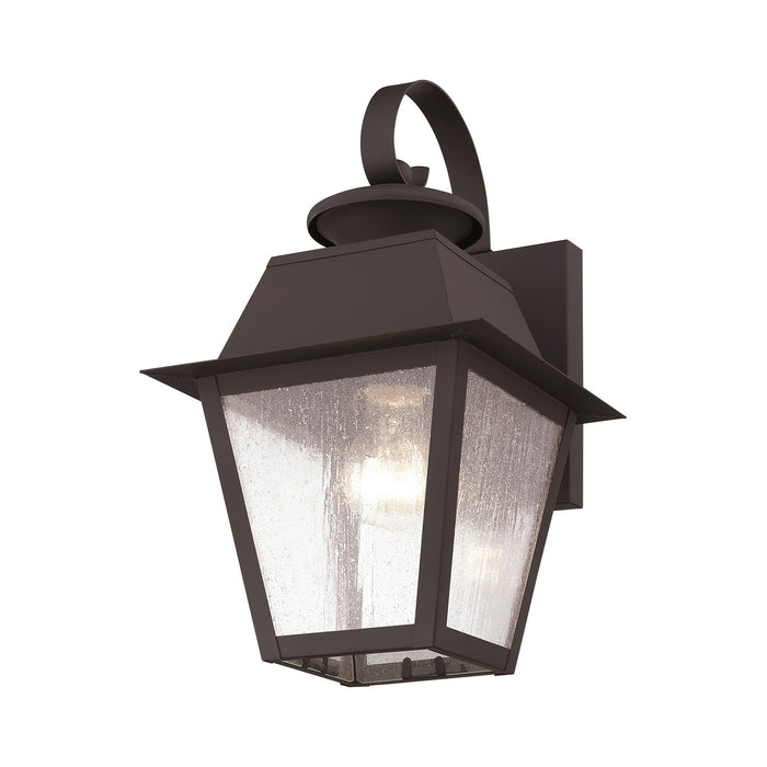 One Light Outdoor Wall Lantern from the Mansfield collection in Bronze finish