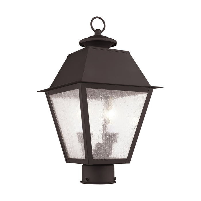 Two Light Outdoor Post Lantern from the Mansfield collection in Bronze finish