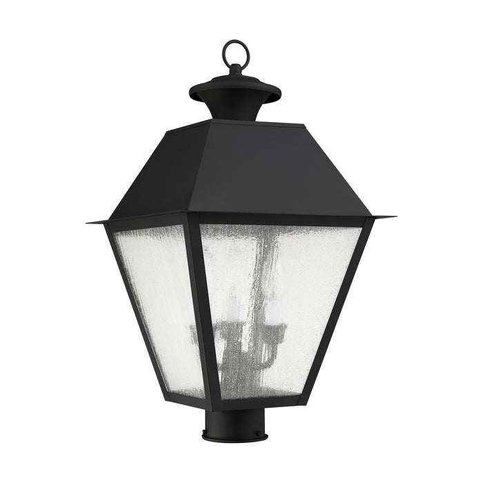 Three Light Post-Top Lanterm from the Mansfield collection in Black finish