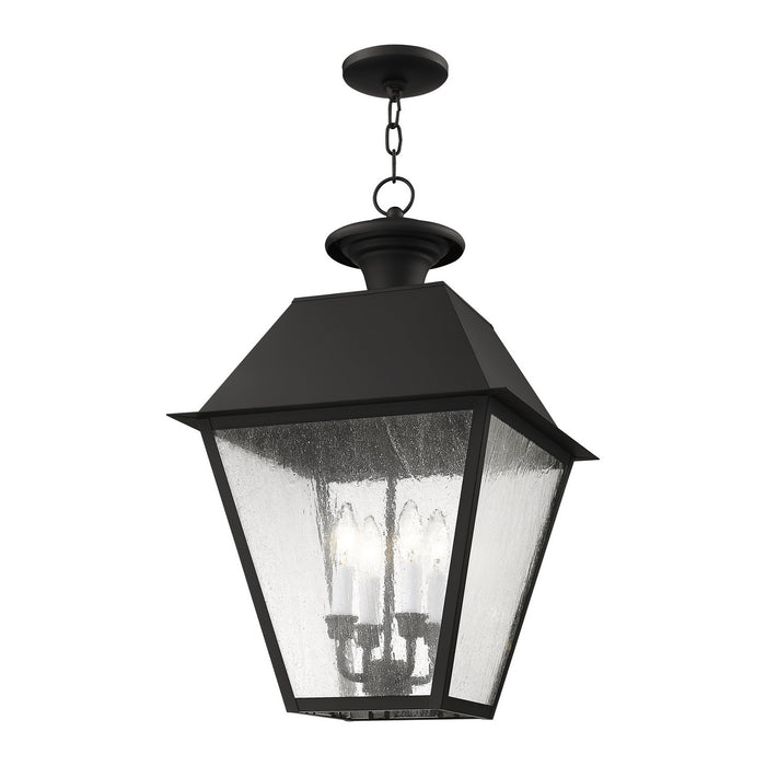 Livex Lighting - 2174-04 - Four Light Outdoor Pendant - Mansfield - Black