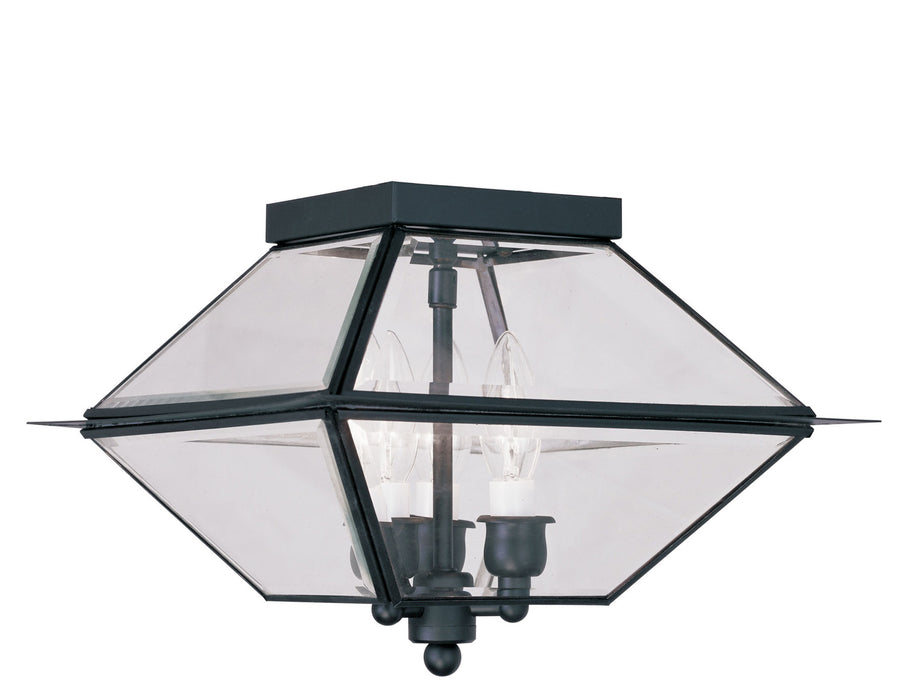 Livex Lighting - 2185-04 - Three Light Outdoor Ceiling Mount - Westover - Black