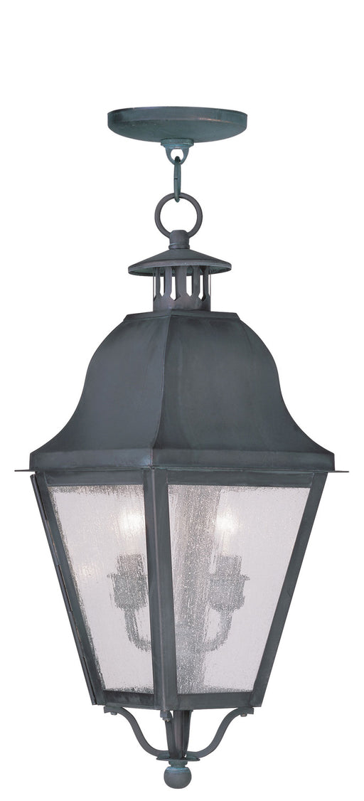 Livex Lighting - 2546-61 - Two Light Outdoor Chain Lantern - Amwell - Charcoal