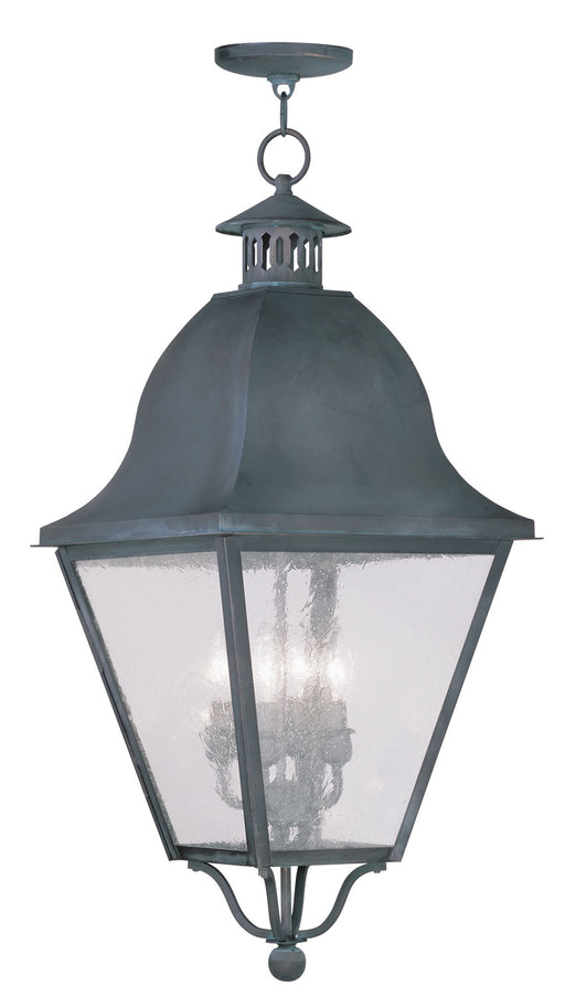 Livex Lighting - 2547-61 - Four Light Outdoor Chain Lantern - Amwell - Charcoal