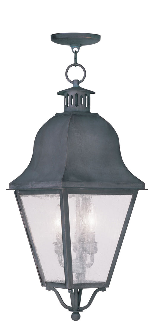 Livex Lighting - 2557-61 - Three Light Outdoor Chain Lantern - Amwell - Charcoal