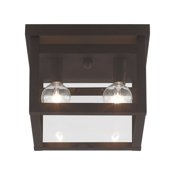 Two Light Ceiling Mount from the Milford collection in Bronze finish