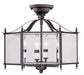 Livex Lighting - 4398-07 - Four Light Pendant/Ceiling Mount - Livingston - Bronze